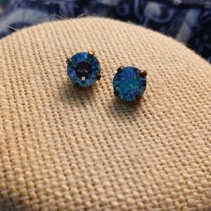 Elegant Blue Stud Earrings